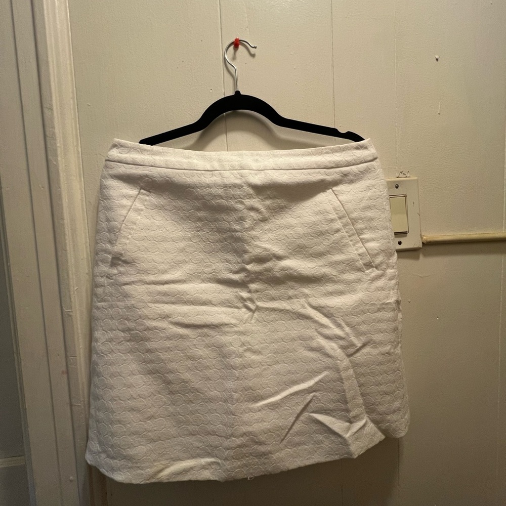 Mario Serrani Ivory Textured Skirt